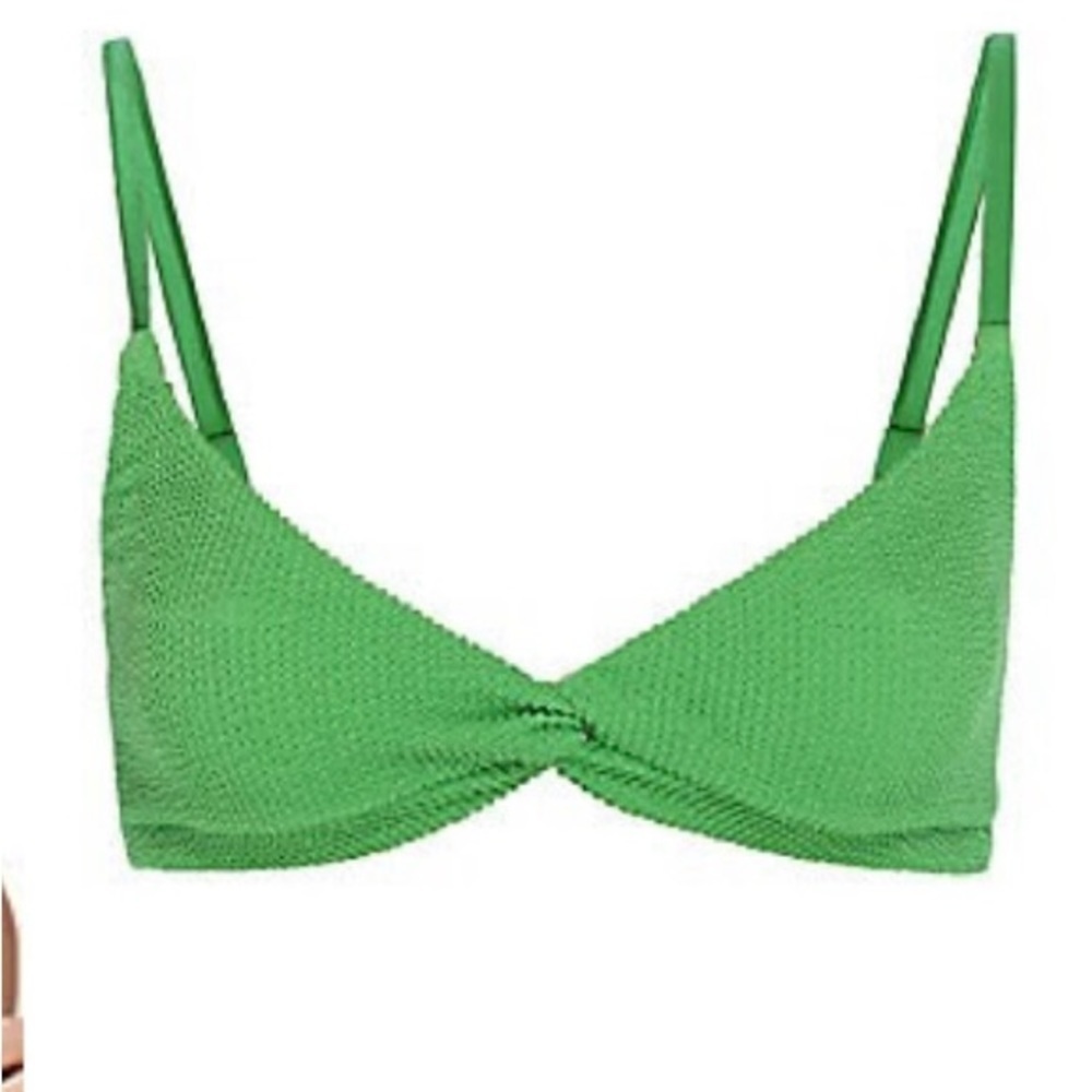 Good American always fits bikini top in green size 8(XXXXL)